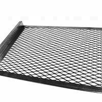 Single Stainless Diamond Pattern Veggie/Seafood 2 Level Cooking Grid