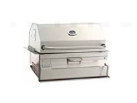 Charcoal Built-In Grill with Smoker Oven/Hood
