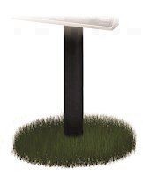 48" Anodized Aluminum In-Ground Post with SS Tubing for JNR/WNK Gas Grills