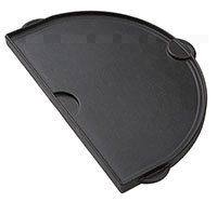 Half Moon Cast Iron Griddle, 1 Flat Side - 1 Grooved Side for Oval XL