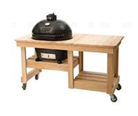The Primo Counter Top Table, Ready to Finish Cypress for Oval 300 (4-Wheels; 59.5" W - 29" D - 32" H), Ceramic Feet Included