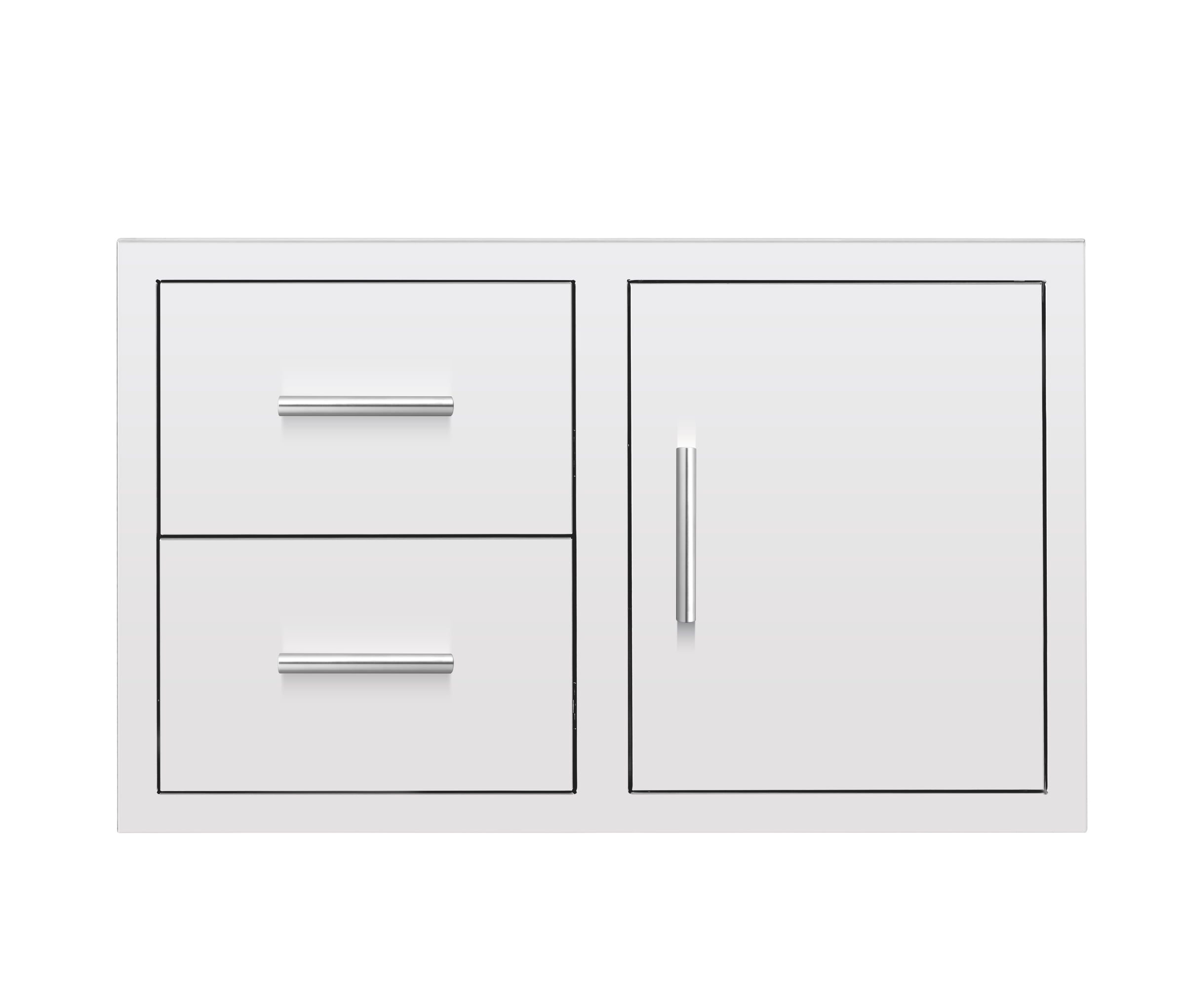 36" 2-Drawer and Access Door Combo with Hidden Hinge