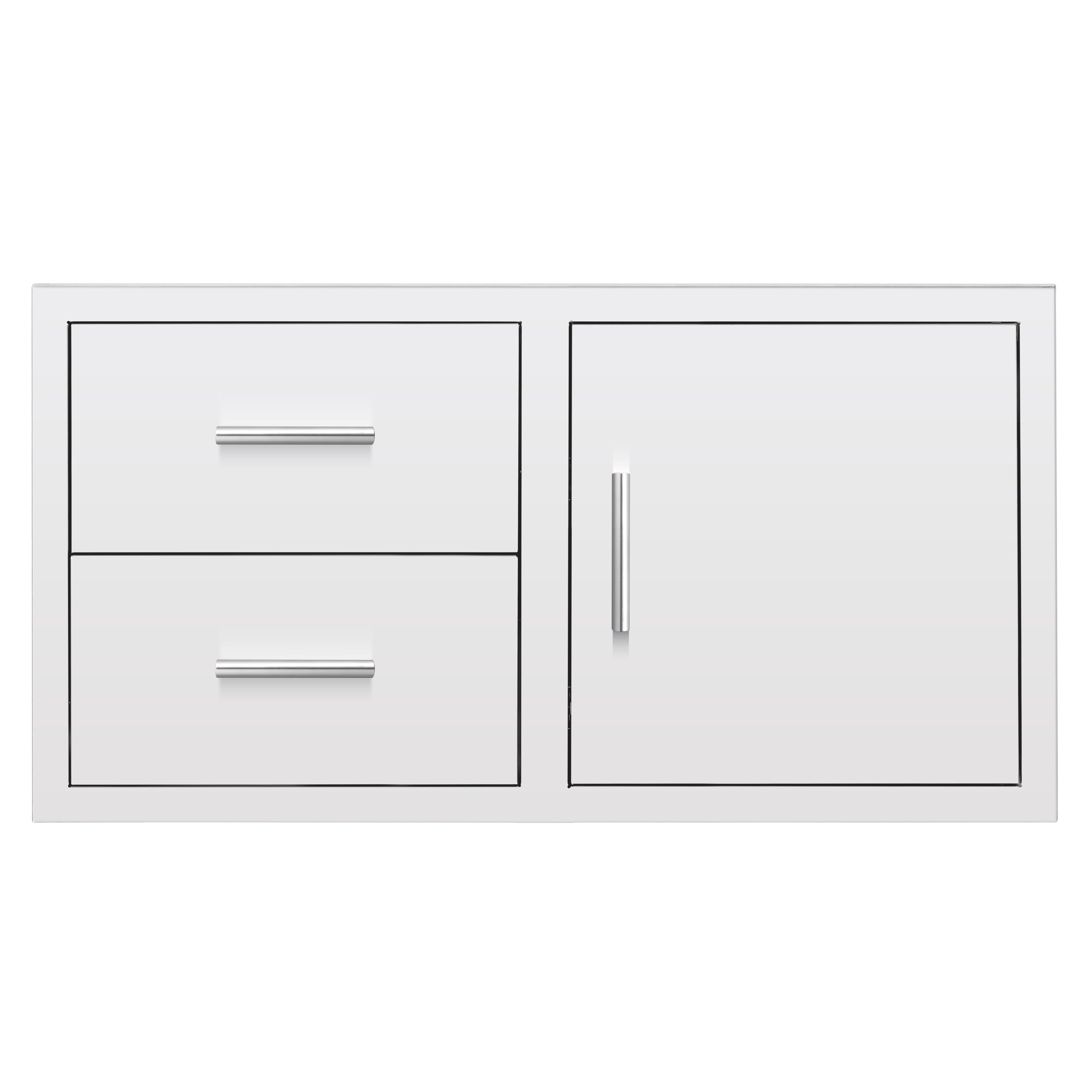 42" 2-Drawer and Access Door Combo with Hidden Hinge